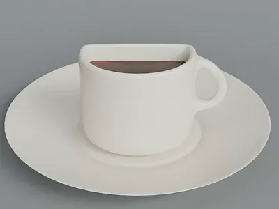 Half Cup 3d 3d animation blender blender 3d cup modeling tea tea cup