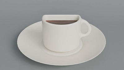 Half Cup 3d 3d animation blender blender 3d cup modeling tea tea cup