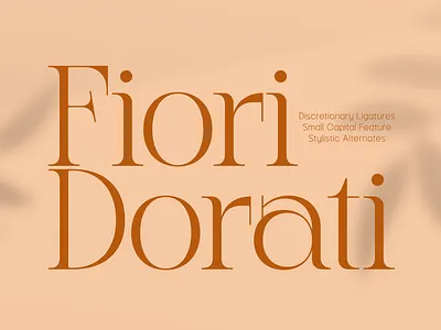 Fiori Dorati: The Elegant Serif Typeface decorative font