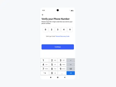 Verify your Phone Number design fintech ui ui design ux ux design