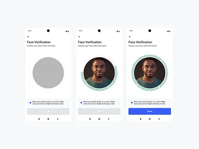 Face Verification Flow design fintech ui ui design ux ux design