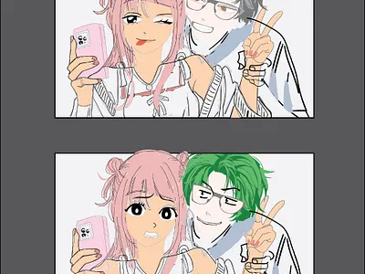 Anime character theme- facial expressions animation storyboard