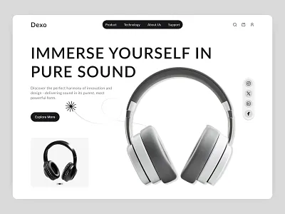 Audio Online Store Landing Page antdesk audio audio online store clean design ecommerce efatuix headphone landing page design home page landing page online shop online store product productlandingpage sound speaker ui design web design website website design