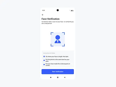 Face Verification design fintech ui ui design ux ux design