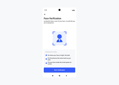 Face Verification design fintech ui ui design ux ux design
