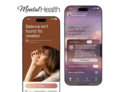 Ai mental health app design ai app ai app design ai mental health ai mental health app animation app app design app designer app developer app development brain app clean app health app meditation app mental health app modern app ui ui design ui designer