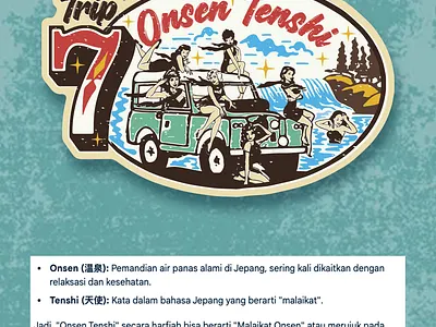 Logo Design Trip Onsen Tenshi illustration landrover indonesia