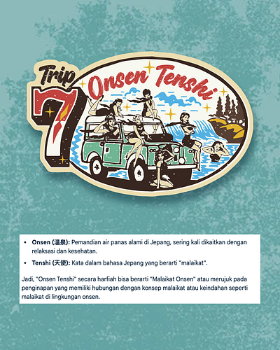 Logo Design Trip Onsen Tenshi illustration landrover indonesia