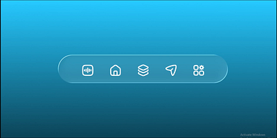 Animated Glass Navigation Bar Design... animated animation button design floating bar glass glass ui nav glassmorphism graphic design hover effect minimal mobile ai mobile app mobile navi mobile ui modern glass ui motion graphics navbar navigation bar ui