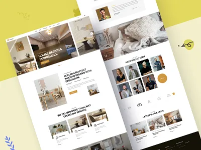 Interior Design Website Landing Page 3d animation architecture branding clean company profile creative design graphic design illustration interior interior design logo luxury minimal minimalist modern motion graphics personal website ui