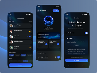 AI Mobile App ai ai app ai chat boat ai content writer app ai mobile app ai ui kit animation application design artificial inelegance chat app chatbot clean design mobile app product design tayyab design ui designer uiux user experience visual design