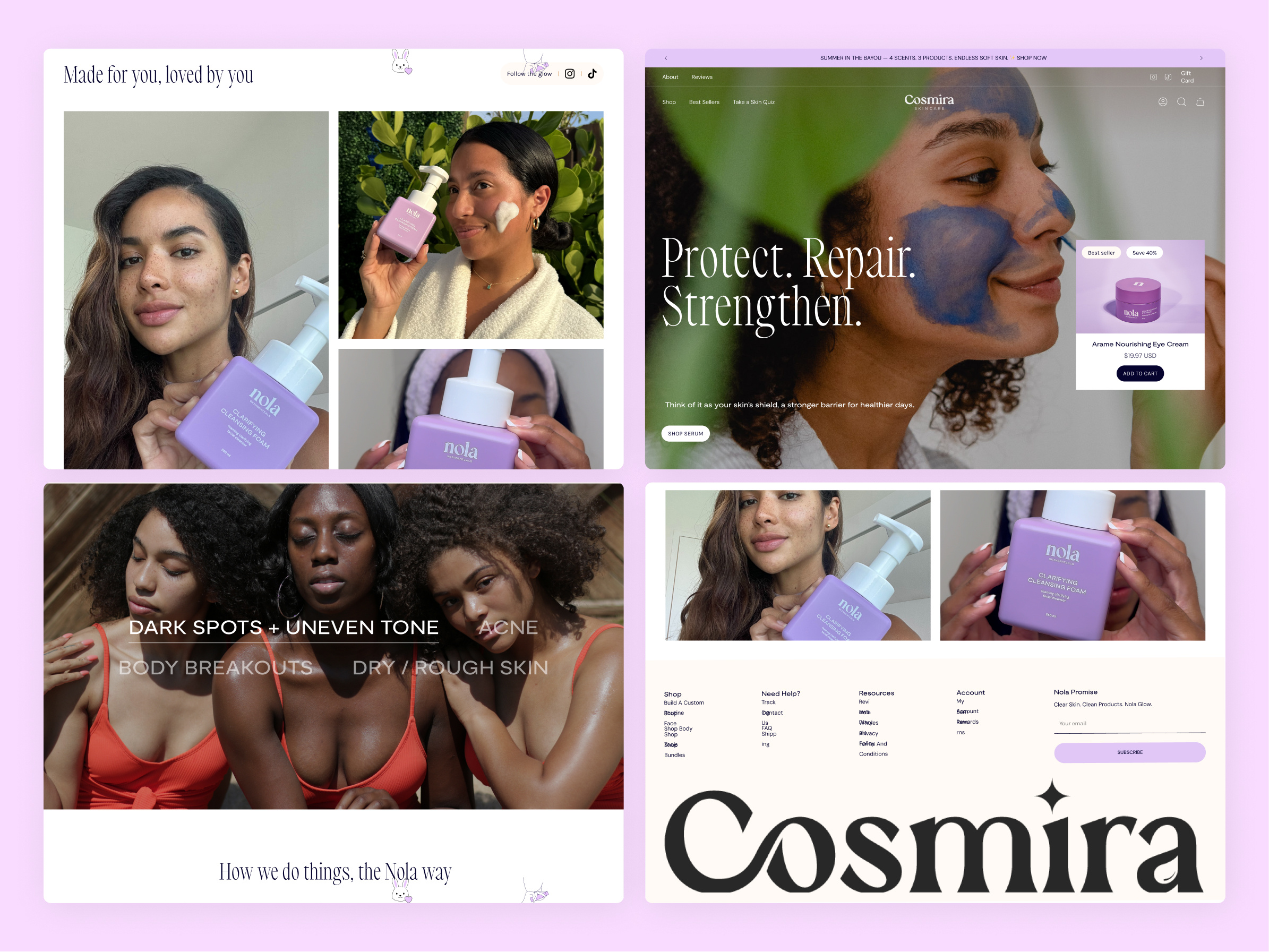 Example of Skincare Website Design