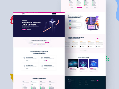 Hosting Design Website Landing Page animation brand brand design brand guideline brand identity branding clean creative design hosting identity identity design illustration marketing minimal motion graphic visual branding visual identity web hosting website