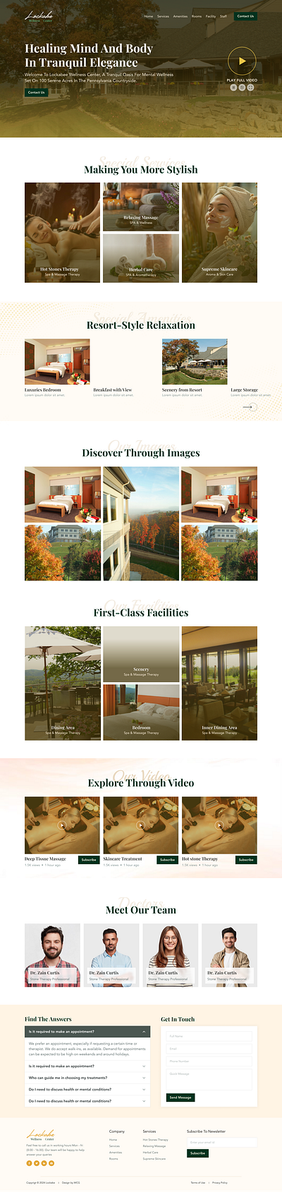 Lockabee Wellness Center branding graphic design service stylish ui website design wellness wellness center