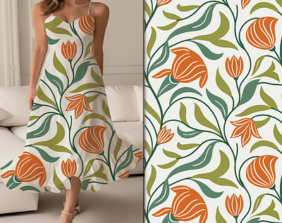 Pattern l Dress Pattern custom pattern dress pattern floral pattern print vector