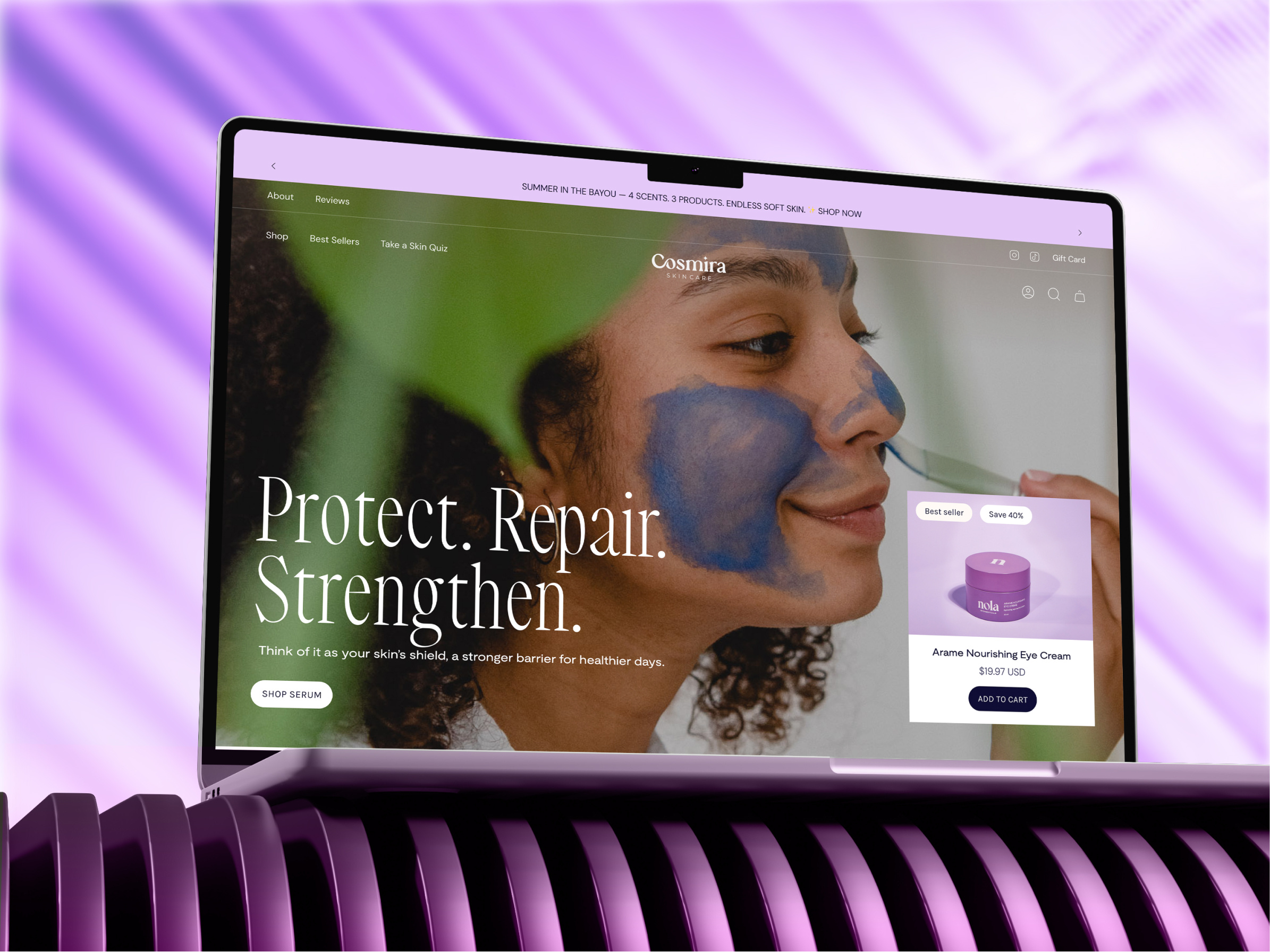 Skincare Website Landing Page Design b2b ecommerce beautyindustry beautywebsite clean ecommerce landing page ecommerce website homepage landing page website luxury design luxury website modern nature skincare skincare design web ui ui ux design ux web design website design