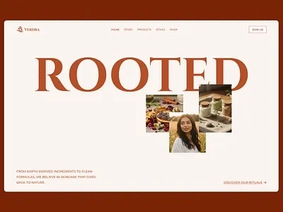 Verdra — Rooted in Nature branding design graphic design hero design hero section logo minimalistic modern natural nature web design