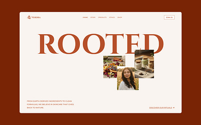 Verdra — Rooted in Nature branding design graphic design hero design hero section logo minimalistic modern natural nature web design