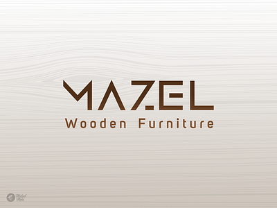 Mazel Logo design branding chair design furniture graphic design icon illustration logo symbol table typography wood جرافیک شعار