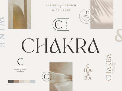 Chakra / Branding - Coffee, Brunch & Wine House boho branding brunch cafe chakra coffee brand logo logo design meditation minimal monogram wine