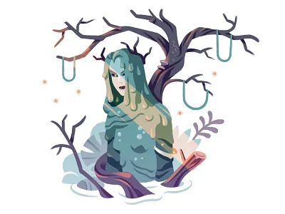 Mud Queen character fantasy illustration