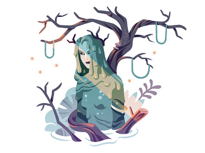 Mud Queen character fantasy illustration