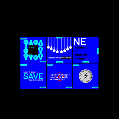 Save energy campaign / social media post branding design illustration