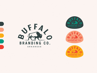 Buffalo Branding Co. arkansas brand branding buffalo clothing co. illustration logo mark