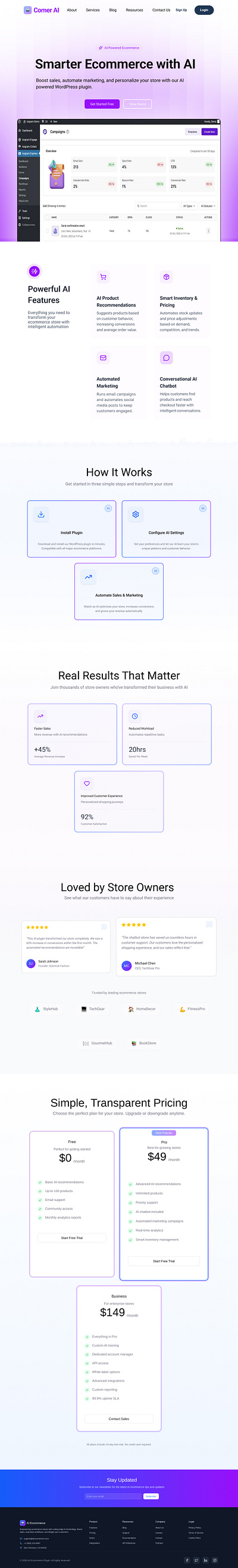 Smart Plugin for WordPress Ecommerce Design in Figma 3d agency ai website animation branding dashboarddesign design ecommerce website figma figmadesign graphic design landing page logo motion graphics plugin ui ui design uiux website design werdpress website