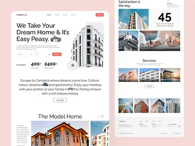 Real Estate Landing Page – Trust & Property Showcase UI clean desig corporate website figma design full page view landing page design lead generation modern ui product design property marketing property search proptech ui real estate saas real estate website saas design service showcase ui ux design user interface ux design web app ui web design ui