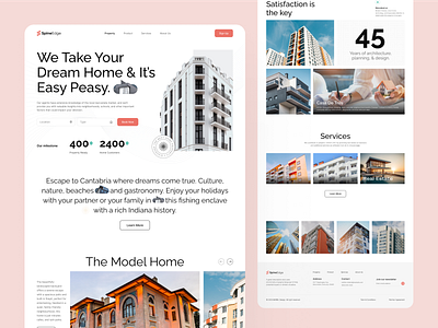Real Estate Landing Page – Trust & Property Showcase UI clean desig corporate website figma design full page view landing page design lead generation modern ui product design property marketing property search proptech ui real estate saas real estate website saas design service showcase ui ux design user interface ux design web app ui web design ui
