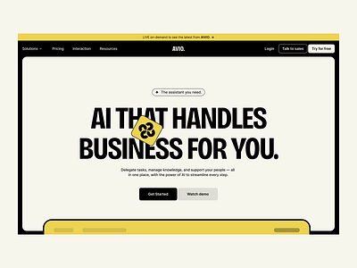 AI assistant creation platform ai assistant clean design hero homepage inteleartificial intelligence landing landing page logo neo brutalism platform technology typography website