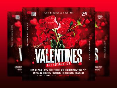 Valentines Day Flyer club club flyer club house dj night event flyer design flyer template graphic design holiday i love you instagram love night night club party valentine day valentine week valentines day vday party weekend party