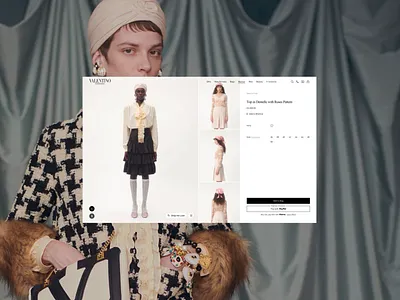 An Immersive Journey . VALENTINO animated design e commerce fashion hover interaction pdp plp ui
