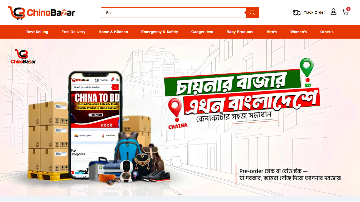 Cross-Border eCommerce Website UI — Pre-order + Stock Model branding ecommerce illustration landingpage ui ux focused webdesign webxpart wordpress