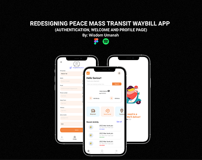 REDESIGNING PEACE MASS TRANSIT WAYBILL APP app branding design illustration typography ui ux