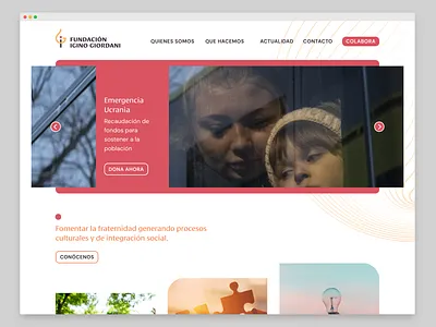 Fundación Igino Giordani - homepage design ngo webs webdesign wordpress