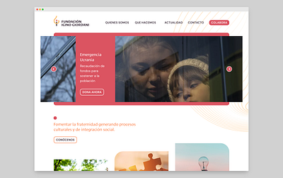 Fundación Igino Giordani - homepage design ngo webs webdesign wordpress