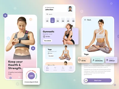 Fitness Mobile App application branding dashboard fitness graphic design latest design mobile app ui