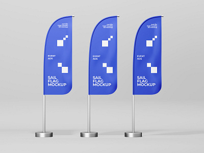 Sail Flag Mockup 3d 3d mockup advertising branding branding mockup design flag graphic design logo mockup mrfauzi product rendering realistic mockup ui vector