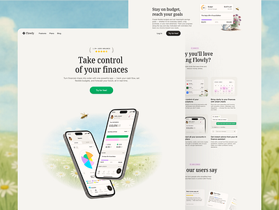 Landing Page | Finance Management App branding clean design dailyui design illustration logo product design ui ux web design