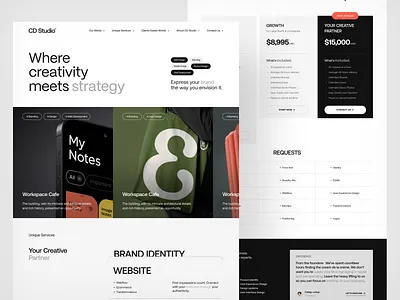 CD Studio. agency agency website creative agency landing page marketing agency portfolio web web design webflow website