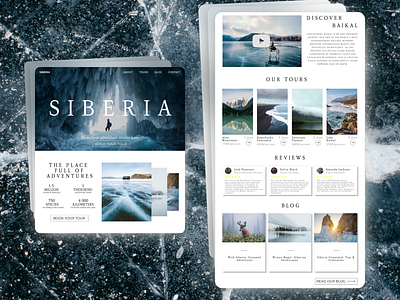 Siberia UI Concept figma minimaldesign travelwebsite ui uidesign uxuidesigner webdesign
