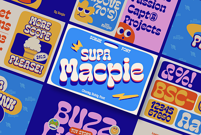 Supa Macpie Font branding display font graphic design layout presentation typography