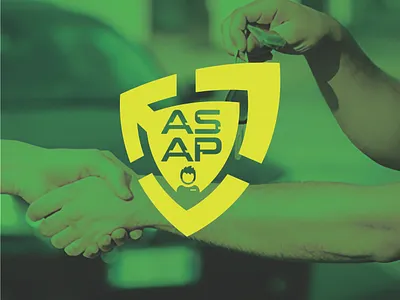 ASAP Shield Logo Design - Automotive & Fast Services Branding custom typography