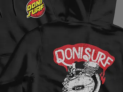 Hoodie Doni Surf typography