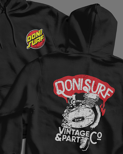 Hoodie Doni Surf typography