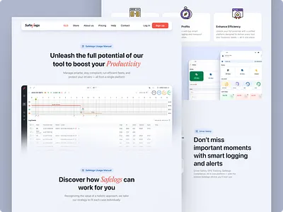 Saferlogs Landing Design digital product