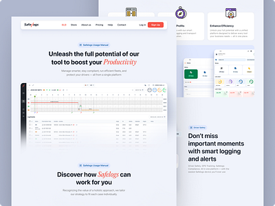 Saferlogs Landing Design digital product