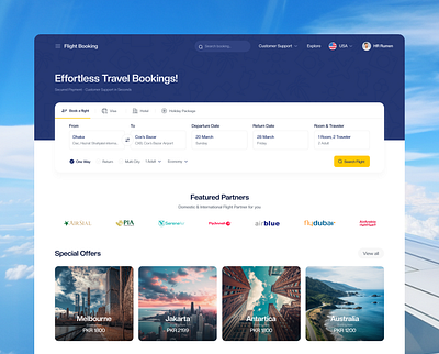 Flight Booking Website design flight booking flight booking website hr rumen landing landing page landing page design landingpage online ticket ticket booking ui ux web web design website website design